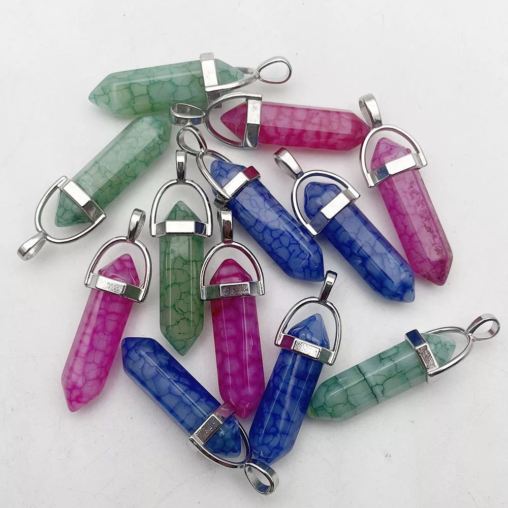 COLLARES CUARZO EN RESINA DISEÑO PIEL DE SERPIENTE