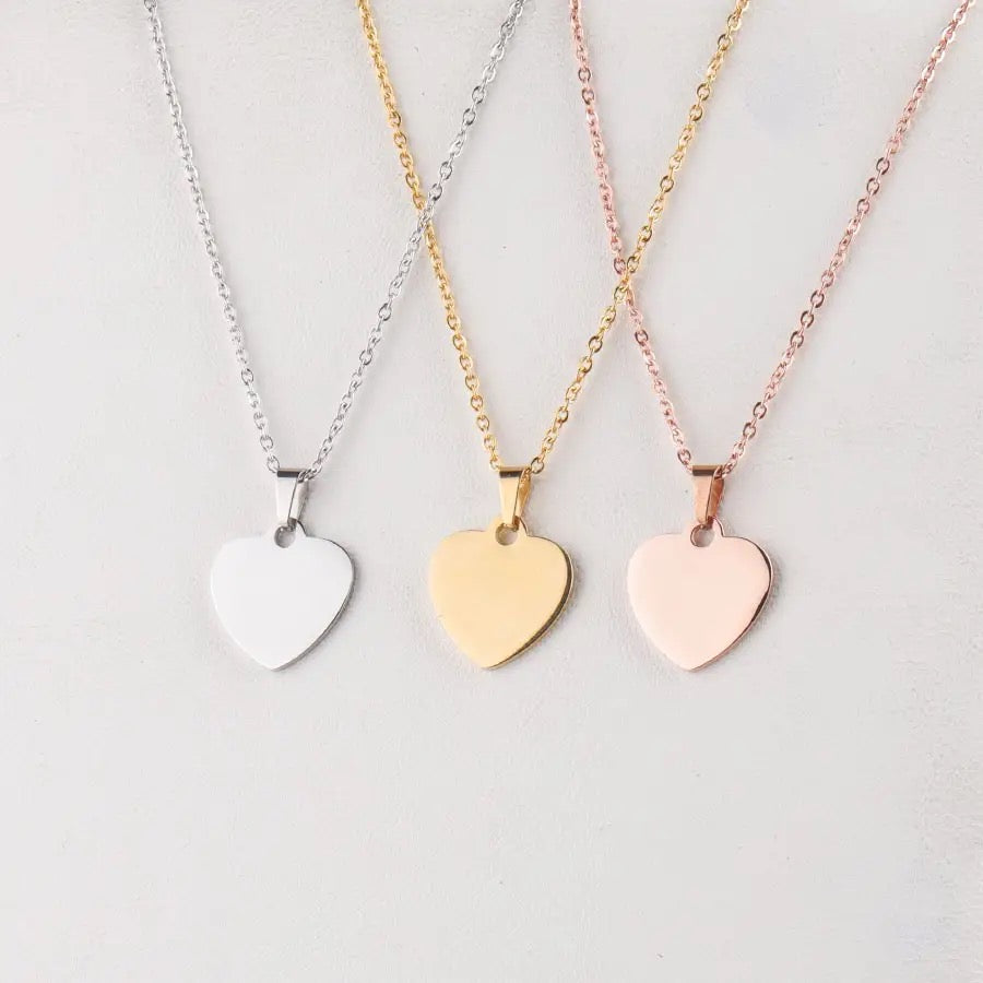 COLLAR CORAZÓN  PEQUEÑO MINIMALISTA PERSONALIZABLE