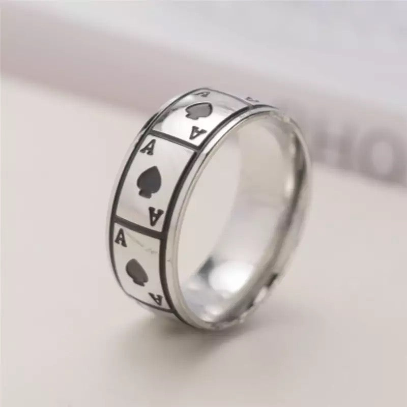 ANILLO UNISEX CARTA DE PÓKER
