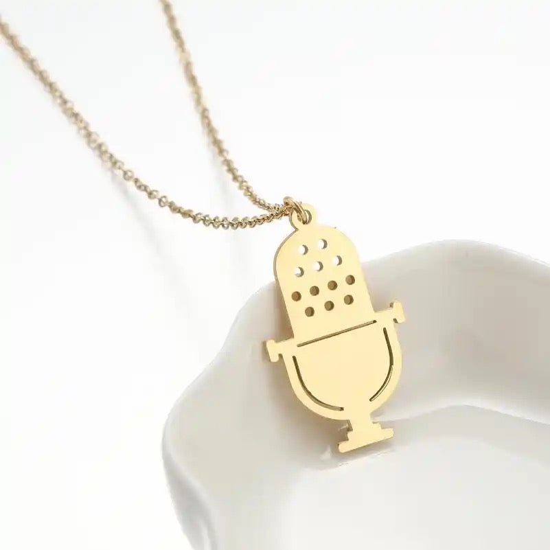 COLLAR MICRÓFONO DISEÑO MUSICAL UNISEX