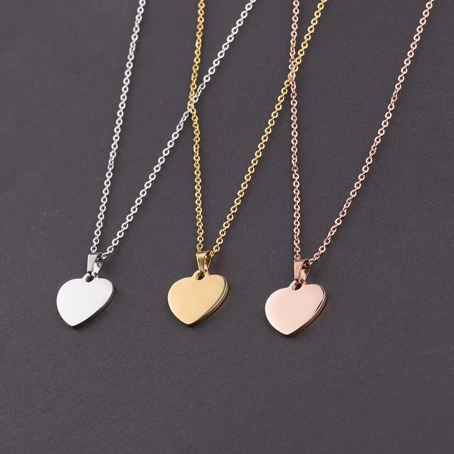 COLLAR CORAZÓN  PEQUEÑO MINIMALISTA PERSONALIZABLE