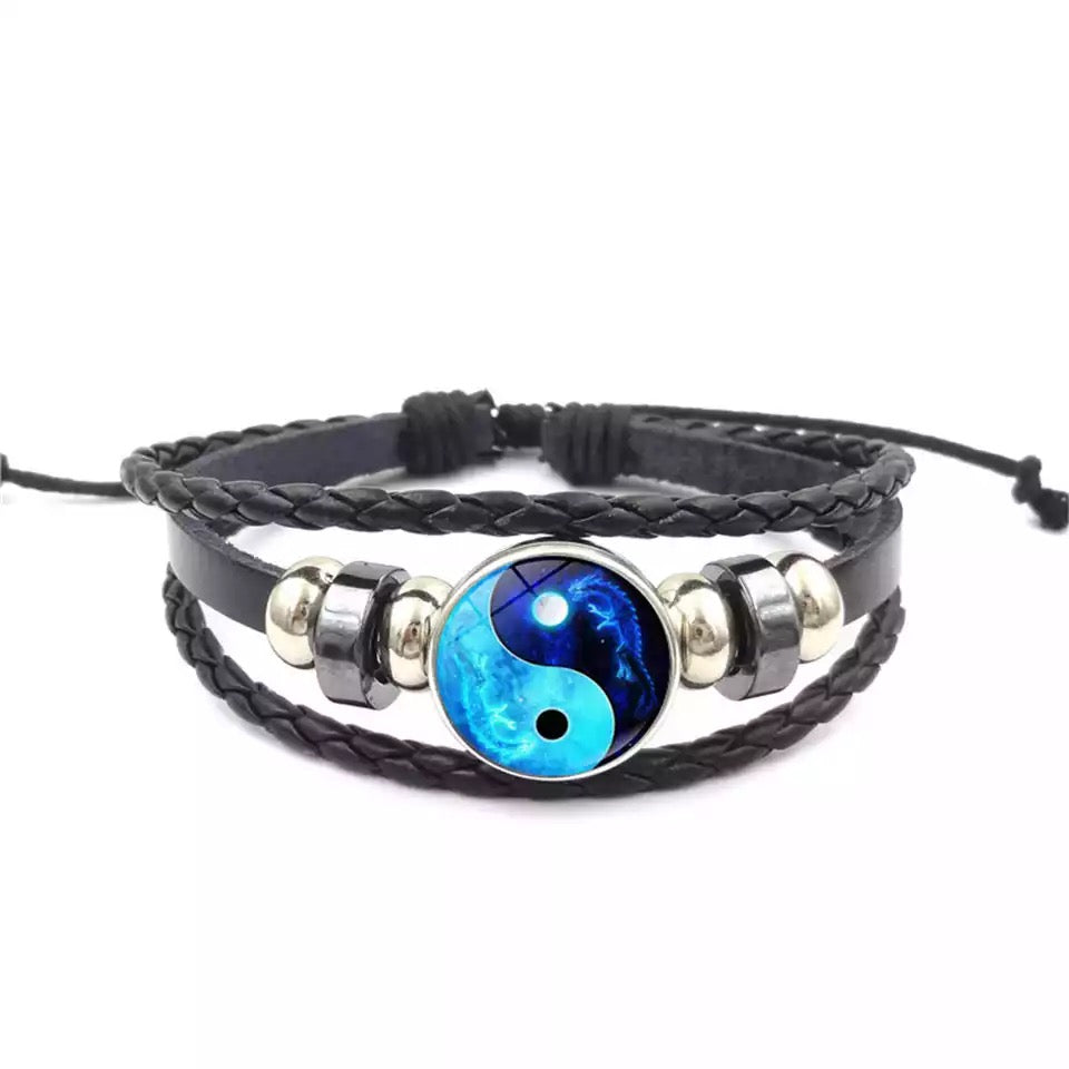 BRAZALETE YIN YANG PARA ÉL AZUL