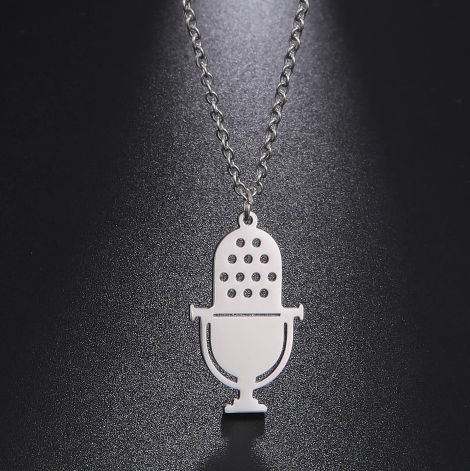 COLLAR MICRÓFONO DISEÑO MUSICAL UNISEX