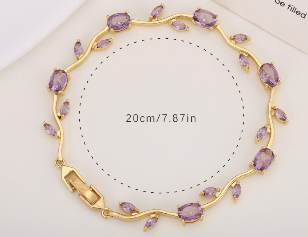 Brazalete Elegante Tulipanes Con Cristales De Zirconia