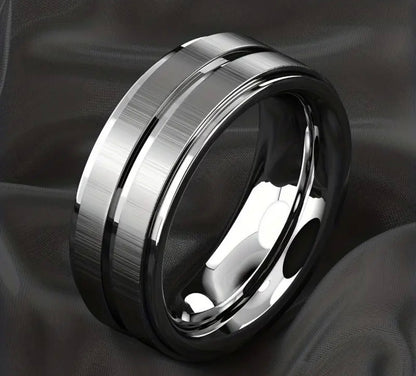 ANILLO CON SURCOS ACERO INOXIDABLE