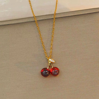 COLLAR  CEREZA CHERRY  MINIMALISTA