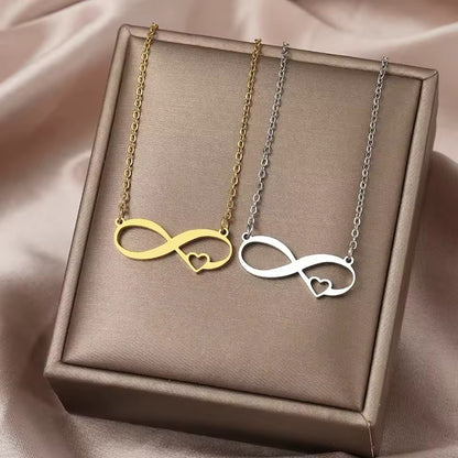 CADENA INFINITO Y CORAZÓN MINIMALISTA