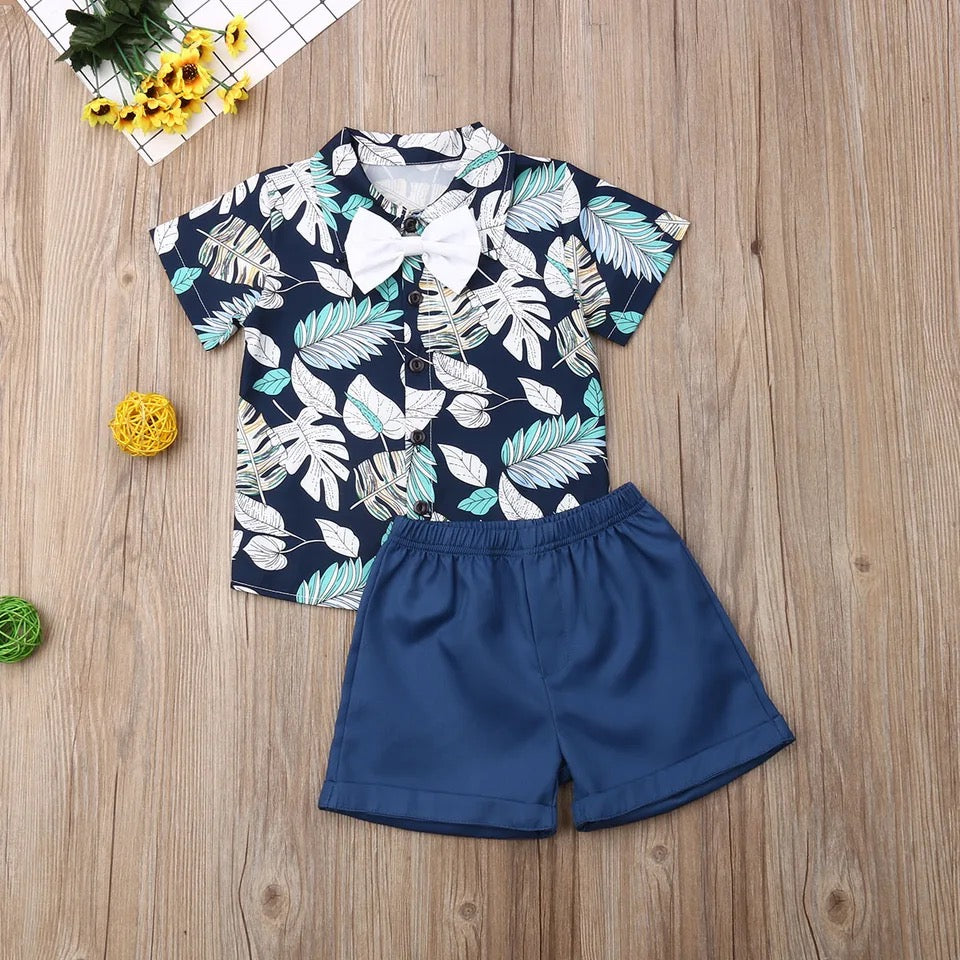 CONJUNTO TROPICAL CAMISA Y SHORT  PARA NIÑO