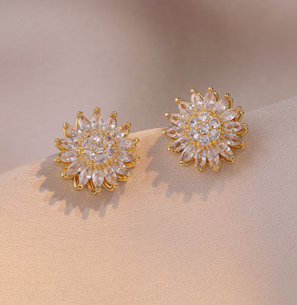 ARETES GIRASOL GIRATORIO ANTIESTRÉS ANTI ANSIEDAD MINIMALISTA ELEGANTE