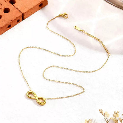 COLLAR Y BRAZALETE SÓLIDO INFINITO  MINIMALISTA ELEGANTE
