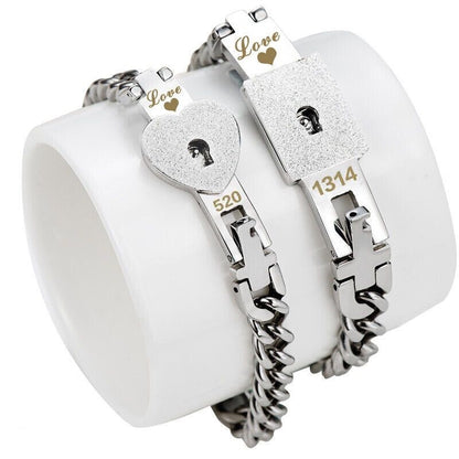 PULSERA CANDADO + COLGANTE LLAVE ( LA LLAVE DE TU CORAZÓN )