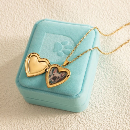 COLLAR CORAZÓN  CON DISEÑO DE ÓLEO ELEGANTE MARCO DE FOTOS
