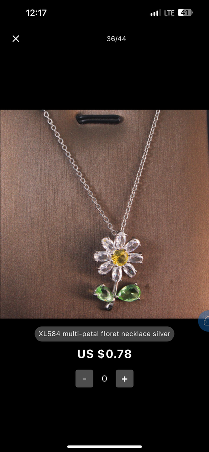 COLLAR FLOR FEMENINA  MINIMALISTA ELEGANTE