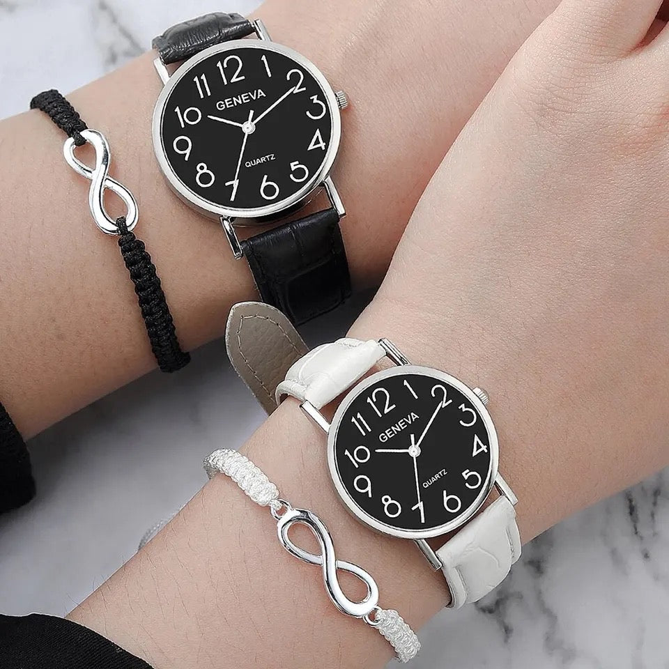 OFERTA COMBO RELOJES DE  PAREJA TRENDY