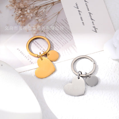 LLAVERO ACERO INOXIDABLE CIRCULO MINIMALISTA PERSONALIZADO