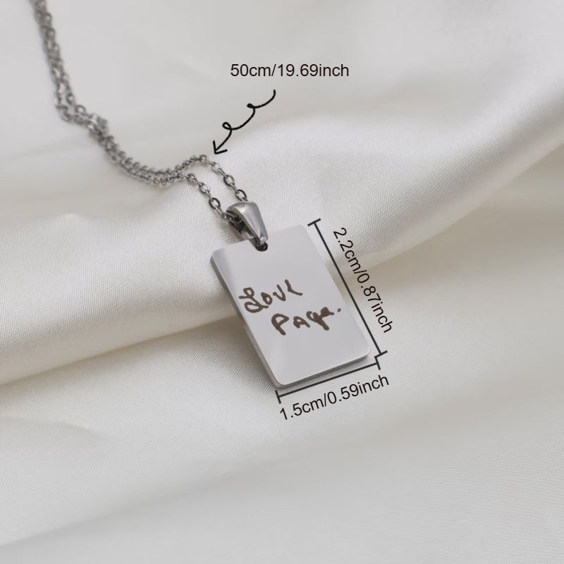 COLLAR PLACA MILITAR RECTANGULAR UNISEX PERSONALIZABLE