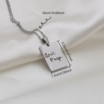 COLLAR PLACA MILITAR RECTANGULAR UNISEX PERSONALIZABLE
