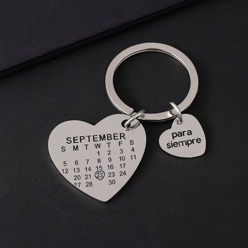 LLAVERO ACERO INOXIDABLE CIRCULO MINIMALISTA PERSONALIZADO