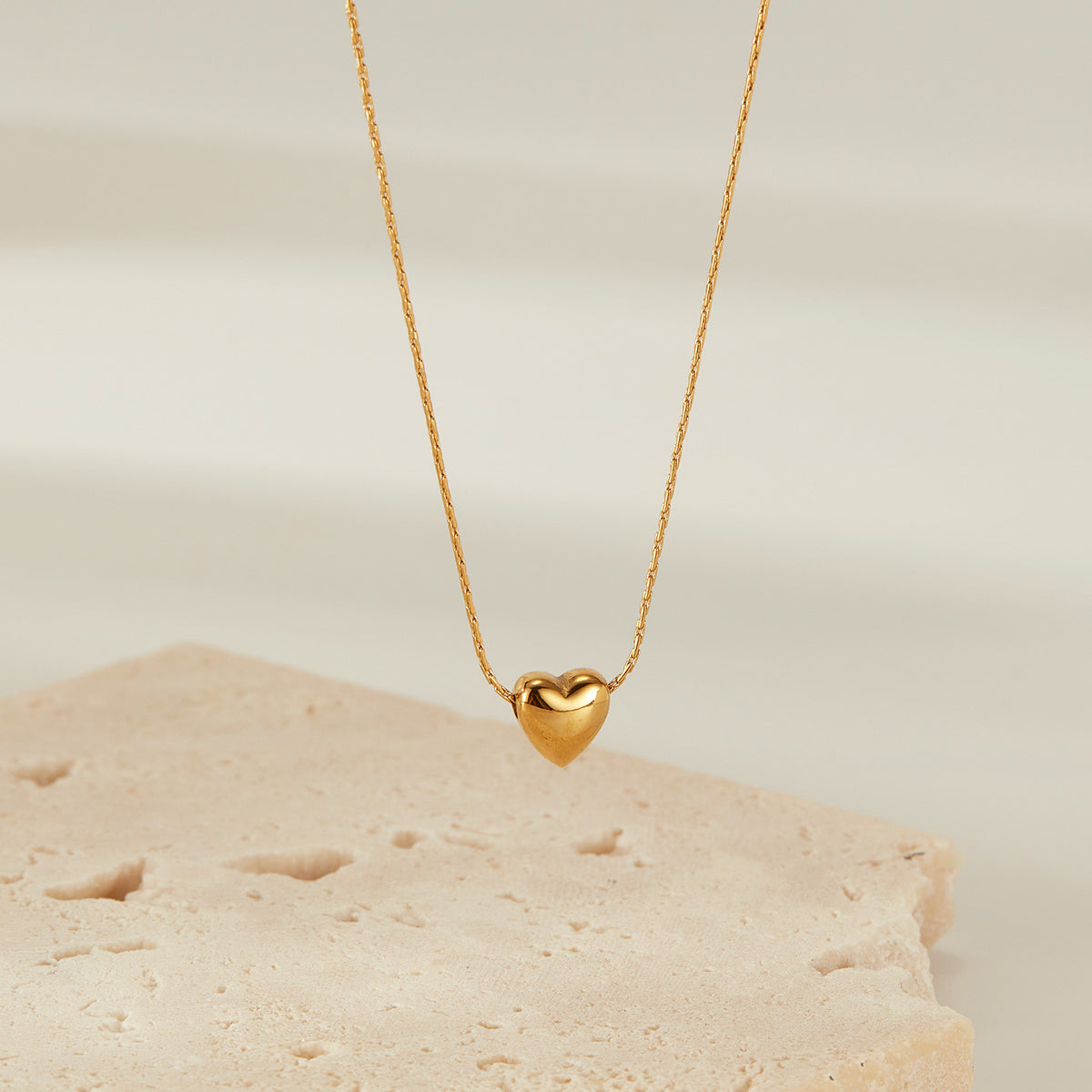 COLLAR  LITTLE HEART SÓLIDO MINIMALISTAS BRILLANTE
