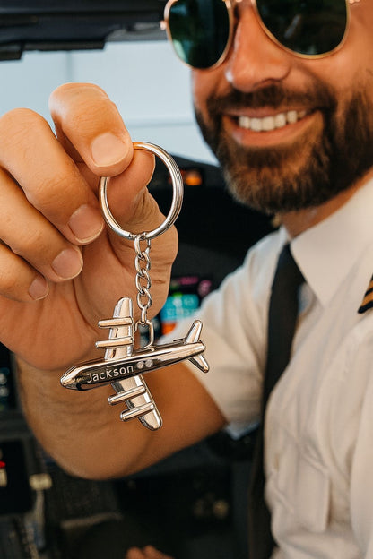 LLAVERO TRAVEL AVIÓN  PERSONALIZABLE 3D