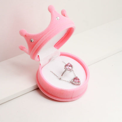 CAJA DE REGALO CORONA PRINCESA  TERCIOPELO PEQUEÑA