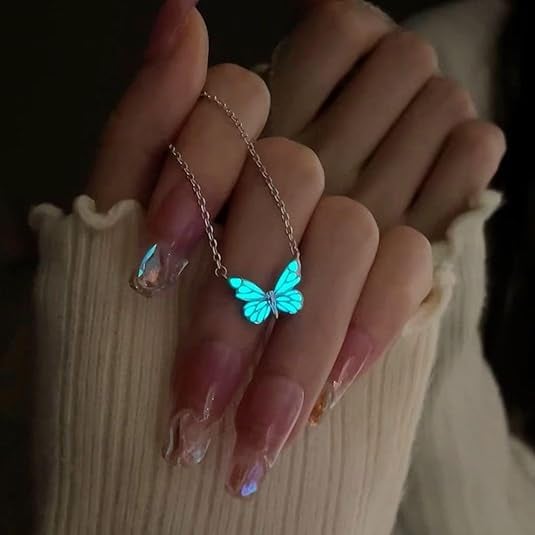 COLLAR Y BRAZALETE LUMINOSO MARIPOSA MINIMALISTA