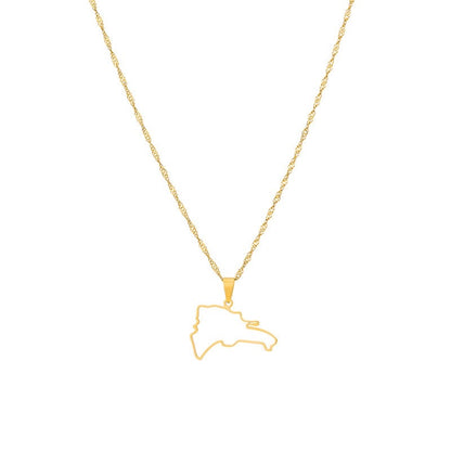 COLLAR MAPA DOMINICANO  REPÚBLICA DOMINICANA