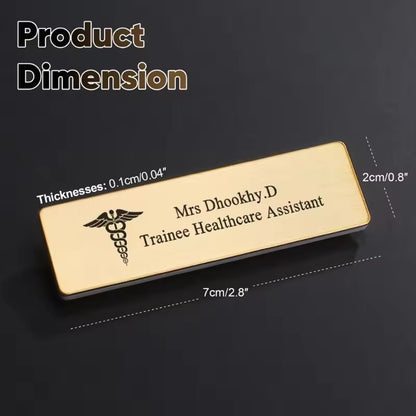 BROCHE PERSONALIZADO EN ACERO INOXIDABLE MÉDICO PROFESIONES