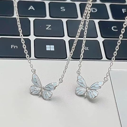 COLLAR Y BRAZALETE LUMINOSO MARIPOSA MINIMALISTA