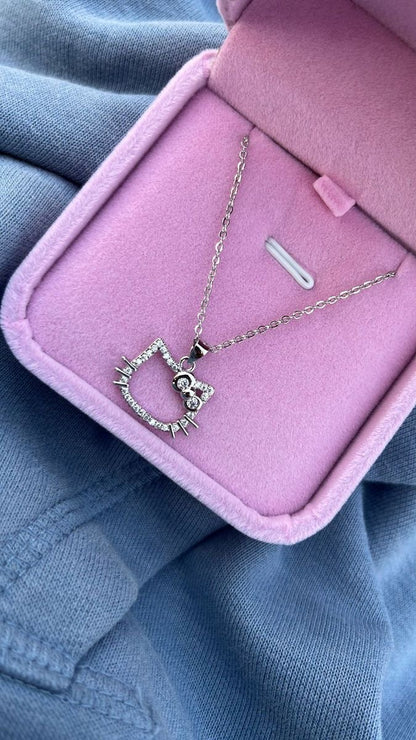 COLLAR CADENA HELLO KITTY ELEGANTE CRISTALES DE CIRCONIA