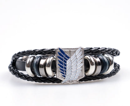 BRAZALETES ANIME ONE PIECE Y ATTACK ON TITAN  LEATHER  CUERO SINTÉTICO