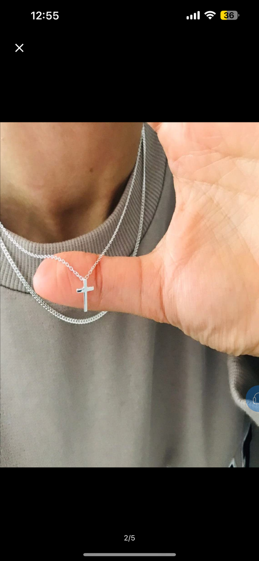 COLLAR CRUZ PEQUEÑA   MINIMALISTA UNISEX
