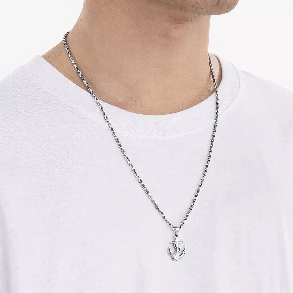 COLLAR MASCULINO ANCLA  VINTAGE