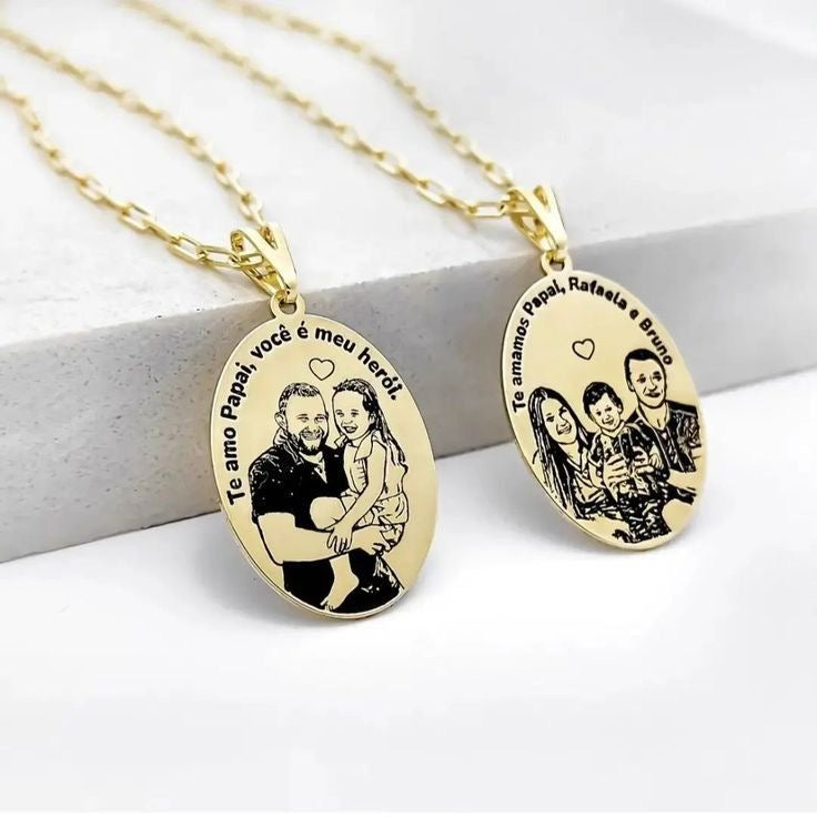 COLLAR OVALADO  UNISEX PERSONALIZADO