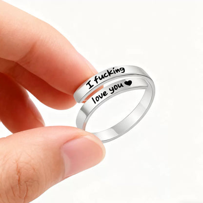 ANILLO I FCKING LOVE YOU  MINIMALISTA AJUSTABLE
