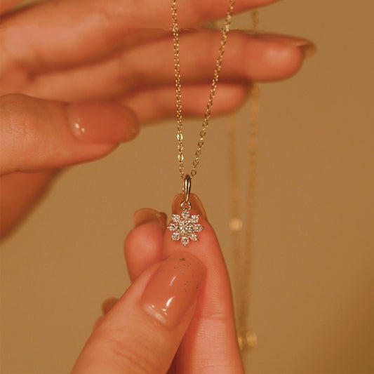 CADENA CHOCKER FLOR  DELICADA CRISTAL  MINIMALISTA