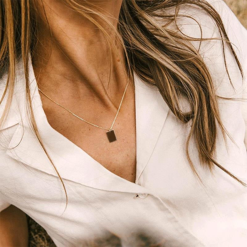 COLLAR RECTÁNGULO  MINIMALISTA PERSONALIZADO