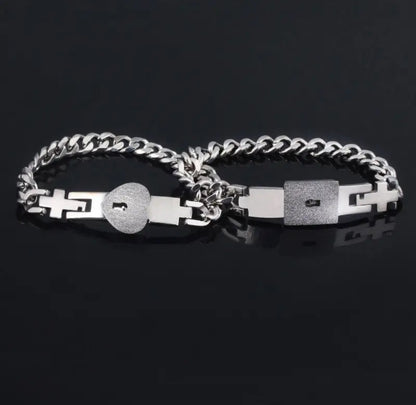 PULSERA CANDADO + COLGANTE LLAVE ( LA LLAVE DE TU CORAZÓN )