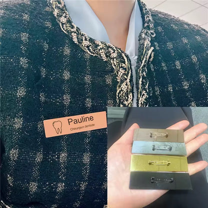 BROCHE PERSONALIZADO EN ACERO INOXIDABLE MÉDICO PROFESIONES