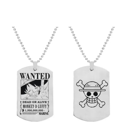 COLLAR ONE PIECE  PIRATA ANIME DOBLE CARA