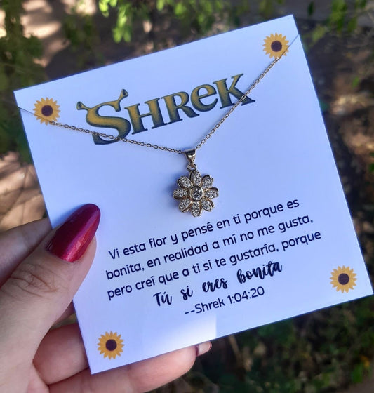 COLLAR ELEGANTE  GIRASOL EN CRISTALES INCRUSTADOS MINIMALISTA