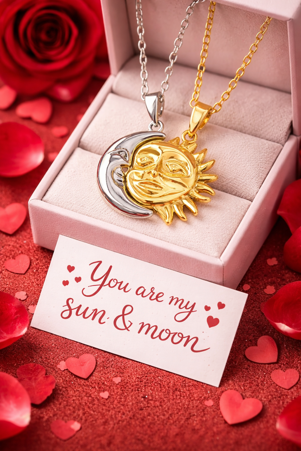 COLLARES  PROMESA  SOL & LUNA CELESTIAL