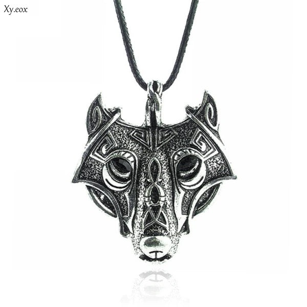 COLLAR LOBO OJOS NEGROS VINTAGE