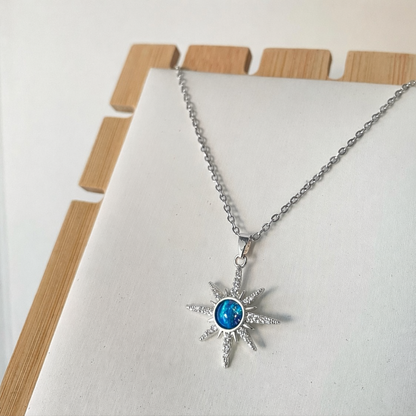 COLLAR ESTRELLA POLARIS CIELO ESTRELLADO ELEGANTE CRISTAL DE CIRCONIA