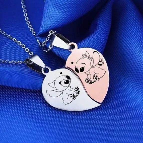 COLLARES LOVE STITCH DIBUJOS ANIMADOS