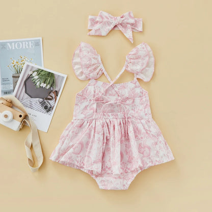 MONO ROMPER VESTIDO ESTAMPADO DE CONEJO