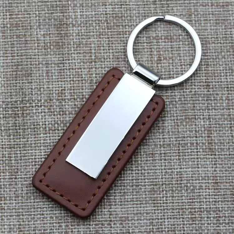 LLAVEROS EN LEATHER & PLACA DE ACERO PERSONALIZADOS