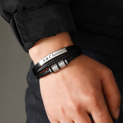 BRAZALETE MULTICAPA DE CUERO MATTE CIERRE MAGNÉTICO PERSONALIZABLE (copia)