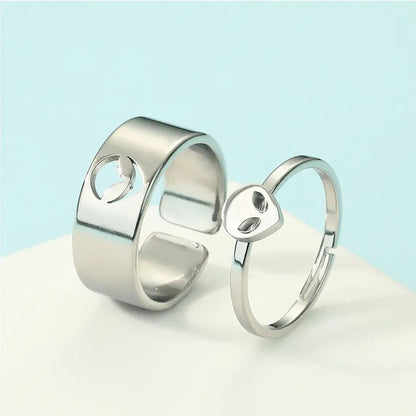 ANILLOS DE PAREJA MATCHING RINGS DISEÑO HUECO AJUSTABLES