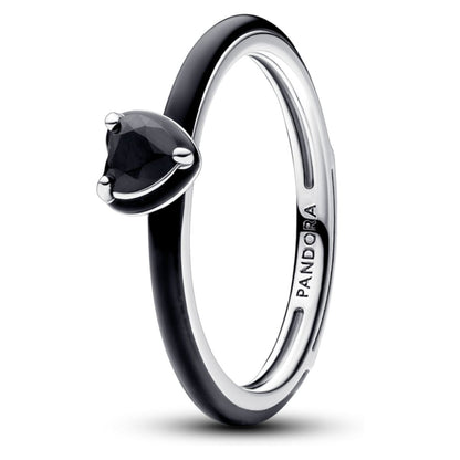 ANILLO CORAZÓN NEGRO MINIMALISTA ÓNIX